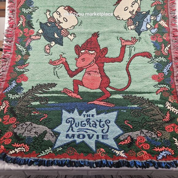 Vintage Rugrats Tapestry Throw Blanket Northwest Company 1990s Rugrats the movie - Picture 9 of 12